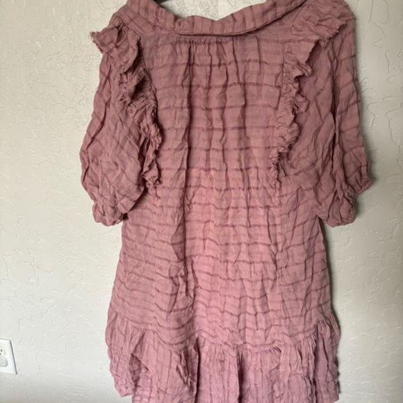 Free People Pink Ruffled Mini Dress - Picture 4 of 4